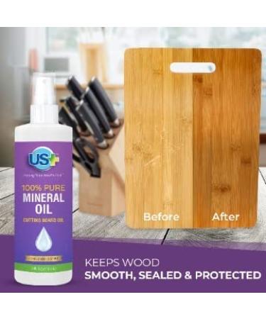 4oz US+ 100% Pure Mineral Oil Spray - Food-Grade for Cutting Boards, Butcher Blocks, Countertops & More - Buy Online on SooperMarket.com