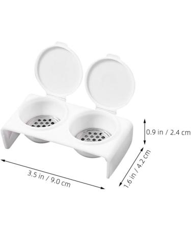 FOMIYES Double Cup Plastics Nail Art Cup Bowl Soaking Dish Dappen Dish with Lids for Mixing Acrylic Powder Liquid for Nail Art Manicures Tools - Buy Online on SooperMarket.com