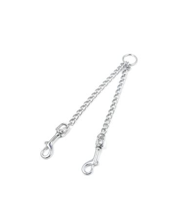 ChogHHzhee Metal Double Dog Leash Coupler Extension Dog Double Leash Pet Safety Rope Splitter for Walking Puppy Small Medium Large Dog