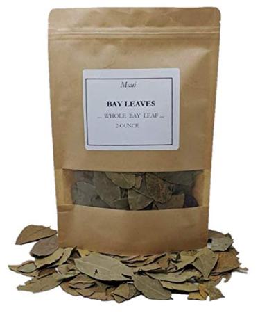 Maui Whole dried bay leave. 2 OZ - Fresh bay leaves - Natural - Non Gmo - Full Leaf ( new package )