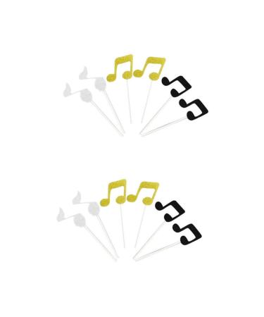 HOMSFOU 72 Pcs Cake Decoration Kids Birthday Cupcake Topper Cupcake Toppers Cute Cupcake Topper Glitter Cupcake Topper Decked Kids Top Hat Decorative Cake Toppers Music Baby Decorations As Shownx2pcs Mx2pcs
