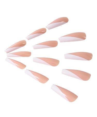 Brishow French Ballerina Acrylic Press-On Nails - Long Full Cover 24pcs for Women & Girls | International Shipping Available - Buy Online on SooperMarket.com