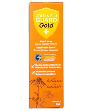 Cold & Flu Guard Gold - Sore Throat and Nose spray Barrier Against Most Common Cold & Flu Viruse - Anti Viral Medecine - Cold and Flu Medicine for Kids & Adults - Sore Throat Relief - Sore Throat Medicine - Mouth Spray for Cold and Flu