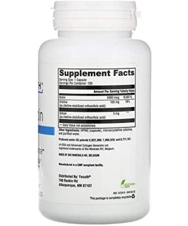 Yeouth Regenotin Advanced Collagen Generator - 120 Vegetarian Capsules for Youthful Skin - Buy Online on SooperMarket.com