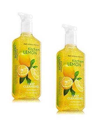 Bath & Body Works Kitchen Lemon Deep Cleansing Hand Soap 8 fl. oz. Lot of 2 - Pack of 2 - Buy Online on SooperMarket.com