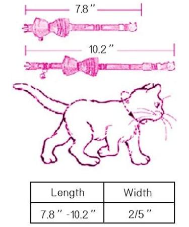 AIXI Cat Collar Breakaway with Bow Tie & Bell 2 Pack - Adjustable 7.8-10.5 Inch - Pink & Red - Buy Online on SooperMarket.com