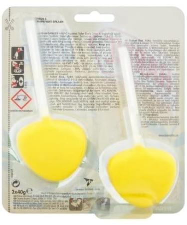 Harpic Hygienic Toilet Block Citrus & Grapefruit Splash 2 x 40g - Fresh Grapefruit Citrus Scent - Buy Online on SooperMarket.com