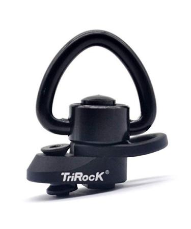 TRIROCK Keymod Sling Swivel Heart-Shape Loop with Push Button Black QD Base & Sling Mount with a Hole for Snap Clip Hook Spring