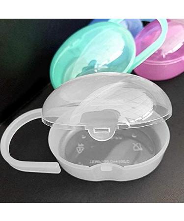 Transparent Baby Dummy Case - Portable Pacifier Storage Box for Travel | 3 Pack Schnuller Holder - Ideal for Outdoor Use - Buy Online on SooperMarket.com
