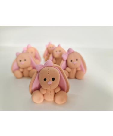 Brown Bunny Cake Topper 100% EDIBLE Decoration Personalised Name - Buy Online on SooperMarket.com