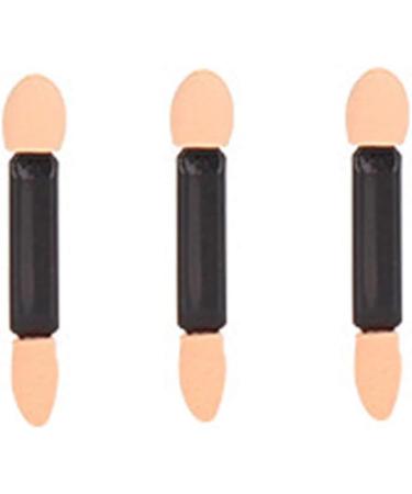 10pcs Disposable Double End Eyeshadow Brush Sponge Tip Oval Eyeshadow Applicator Black - Buy Online on SooperMarket.com