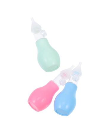 Healvian 3pcs Anti Reflux Nasal Aspirator Baby Suction Bowl Infant Nasal Aspirator Baby Nose Baby Nose Bulb Baby Bulb Syringe Nose Sucker Bulb Silicone Infant Nose Mucus Aspirator Child