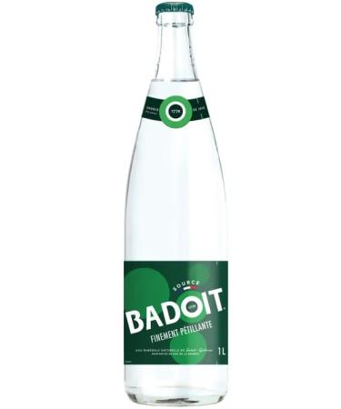 Badoit sparkling mineral water glass bottle 12x1L