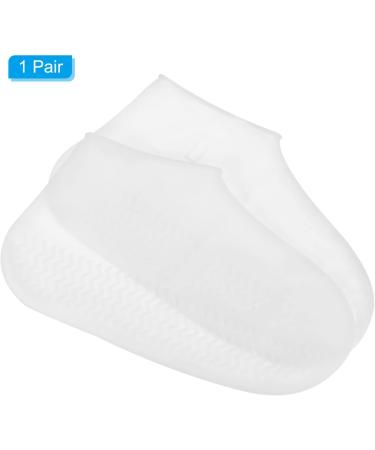 Foldable Waterproof Silicone Shoes Cover - Reusable Non-Slip Overshoes for Outdoor Rain and Snow - White, Size L - Buy Online on SooperMarket.com