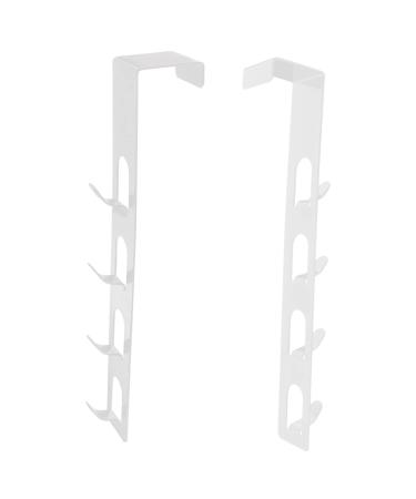 Baluue Towel Holder 2pcs Door Hook Wall Coat Hanger Christmas Wreath Metal Clothes Rack Hooks for Hats Door Hangers for Clothes Hanger 29.5X5CM White