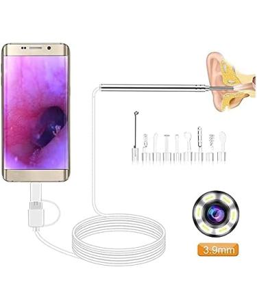 Jteremy 3.9mm HD WiFi Ear Endoscope for Ear Wax Removal - Visual Inspection Camera with LED Lights for Kids, Adults, Pets - Buy Online on SooperMarket.com