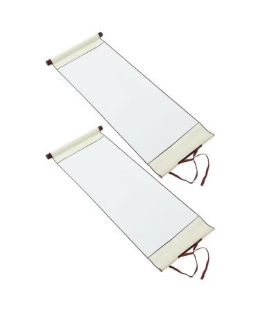 EXCEART 2pcs Blank Hanging Scroll Chinese Xuan Paper Chinese Calligraphy Blank Hanging Scrolls Blank for Calligraphy Painting Art Projects White