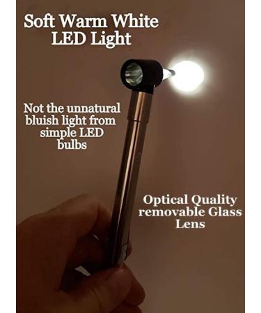 Dr Mom Slimline Stainless LED Pocket Otoscope - Third Generation with Soft White Natural Hue Light Spectrum - Clamshell Packaging - Buy Online on SooperMarket.com