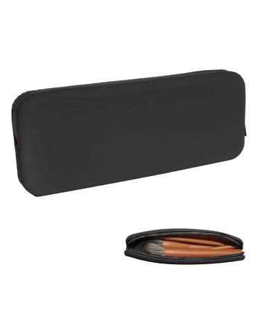 brush bubble Makeup brush travel case zippered pouch, silicone makeup brush holder travel, a storage & purse organizer for brushes & makeup tools to protect make up accessories & cosmetics bag, black Black Travel Zipper Pouch