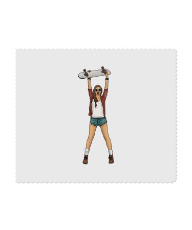 Azeeda 2x 'Skater Girl' Microfiber Lens/Glasses Cleaning Cloths (LC00026897)