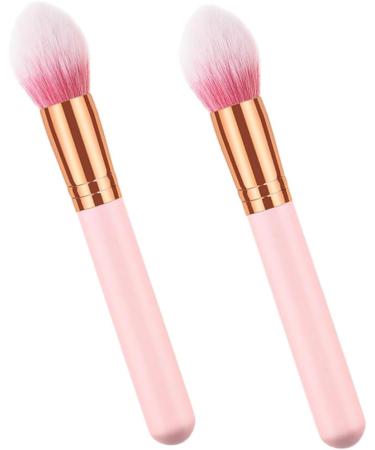 Baluue 2pcs Makeup Brush for Woman Makeup Brushed Concealer Brush Highlighter Cosmetics Powder Brush Wooden - Buy Online on SooperMarket.com