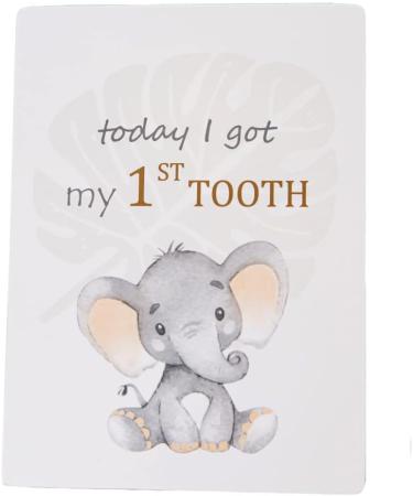 Cute Baby Elephant Grey Milestone Cards Set of 24 for Newborns | Perfect Baby Shower Gift Idea - Buy Online on SooperMarket.com