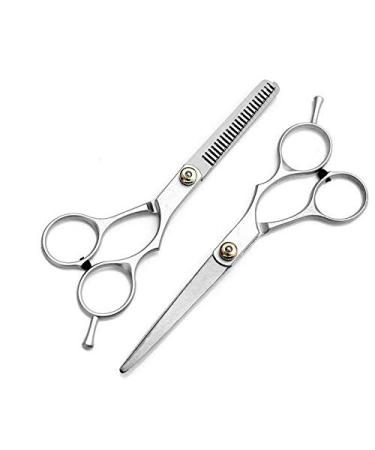 Professional Barber Set of Scissors and Hair Comb for Hairdressing Hair Cutting Thinning and Texturizing Perfect for Salon and Home Use (Scissors Set of 2)