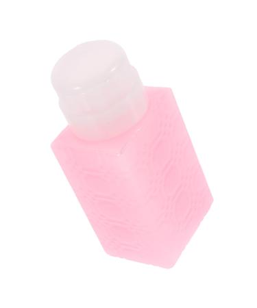 PLAFOPE Makeup Remover Pump Dispenser Pump Bottle Dispenser Mini Water Dispenser Nail Polish Remover Liquid Pump Dispenser Makeup Remover Container Push down Pump Dispenser 6x5x13cm Pink