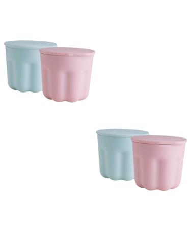 minkissy 4 Sets Pp Washing Bowl Silicone Brush Cleaning Pad Cleaning Tool Brush Rinsing Bowl Beauty Tools Makeup Cleaner Mat Makeup Brush Washing Self Made Cleaning Silica Gel