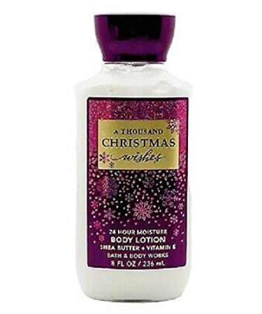 Bath and Body Works A Thousand Christmas Wishes 24 Hour Moisture Body Lotion 8 Ounce Limited Edition Scent
