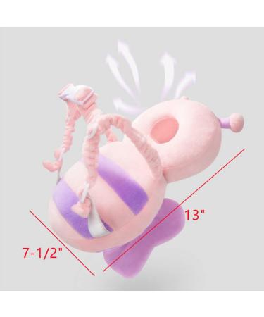 Baby Head Protector | Adjustable Safety Pad Cushion Backpack for Crawling & Walking | Pink | Ages 4-24 Months - Buy Online on SooperMarket.com