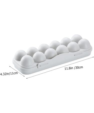 KOMBIUDA 2pcs Anti-Collision Damage Chicken Egg Tray for Refrigerator Egg Fridge Organizers re-usable Grey 30X11X6.5CM - Buy Online on SooperMarket.com