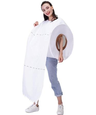 Funny Rolling Paper Costumes Cosplay Clothing Halloween Party Roll Paper Tissue Toilet Paper Costumes for Adults - Buy Online on SooperMarket.com
