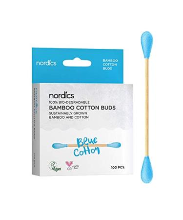 Nordics Organic Care Organic Cosmetic Sticks Bamboo with Organic Cotton Blue 40 g