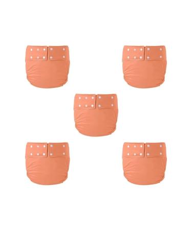 5 set adults of cloth diapers adult diapers reusable exhausted non-discount orange 72-92 cm 5 set of (orange 72-92 cm)