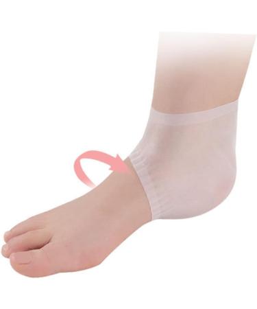 Healeved 1 Pair Foot Care Protector for Men Women Silicone Socks Moisturizing Socks Shoe Insole Shoe Filler Breathable Socks Gelt Shoe Inserts Silicone Gel Socks Heel White medium - Buy Online on SooperMarket.com