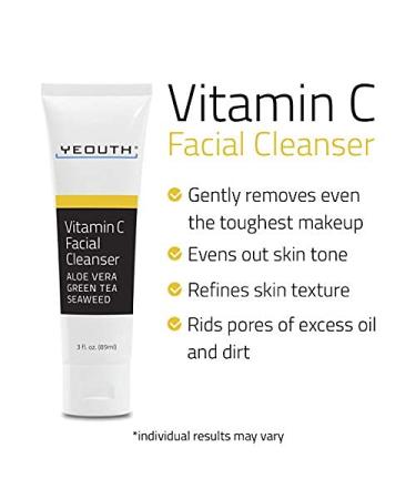 Yeouth Vitamin C Facial Cleanser 3 fl oz | Brightening & Hydrating Skincare - Buy Online on SooperMarket.com
