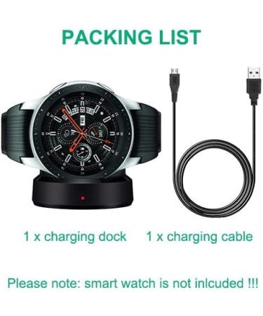 Samsung Galaxy Watch Charger | Replacement Charging Dock for SM-R800/R810/R815 | Black Cradle for 42mm/46mm Smart Watch - Buy Online on SooperMarket.com