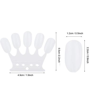 Nail Color Card - 4 Colors 50 pcs Nail Art Tips for Manicure Polish Gel Display - White - Buy Online on SooperMarket.com