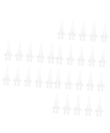Healeved 30 Pcs Ear Cleaning Nozzle Cleaning Tools Cleaning Kits Glamping Accessories Ear Flush Accessories Ear Cleaner Tips Ear Irrigation Flushing System Accessories Disposable Tubes Set Transparentx3pcs 3X1.2CMx3pcs
