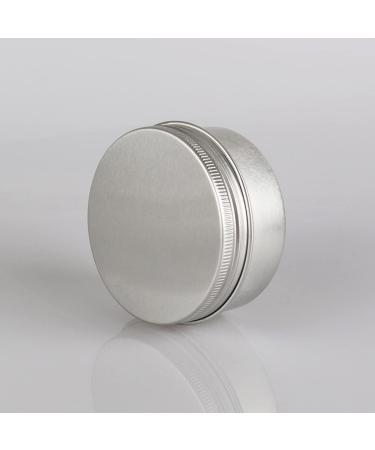 Zeoabsy 10-Piece Silver Aluminum Tins - 80ml Round Screw Cap Cans for Cosmetics Candles & Ointments | Includes 5 Spatulas & Label - Buy Online on SooperMarket.com