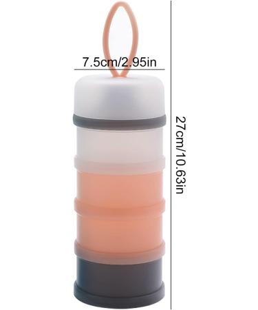 2pcs Liwein Milk Formula Dispenser - 4 Layers Portable Pot for Travel Outdoor Feeding - Blue+Pink - Buy Online on SooperMarket.com