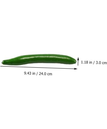 Abaodam 20 Pcs Cucumber Model Green Plants Lifelike Vegetables Realistic Vegetable Window Fake Cucumber Greenx2pcs 24X3CMx2pcs - Buy Online on SooperMarket.com