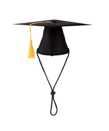 Pet Graduation Cap Dog Graduation Hat with Yellow Tassel Pet Grad Costume Party Apparel Holiday Accessory for Dogs Cats