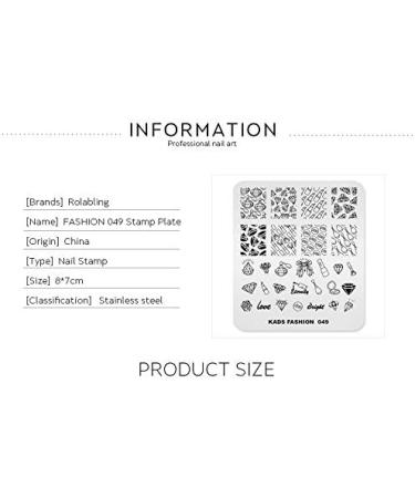 Nail Stamping Plate Fashion Diamond Lipstick Make Up Beauty Theme Multi-Pattern Stamp Print Image Stamp Template Nail Art for Nail Design 3# - Buy Online on SooperMarket.com
