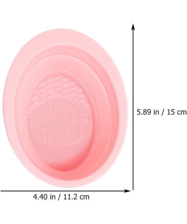 Makeup Brush Scrub Pad Portable Washing Tool Scrubber Brush Cleaner Tool Makeup Brush Cleaning Pad Foldable Bowl Cleaning Tools Folding Silicone Bowl Travel Bowl Silica Gel Make up - Buy Online on SooperMarket.com