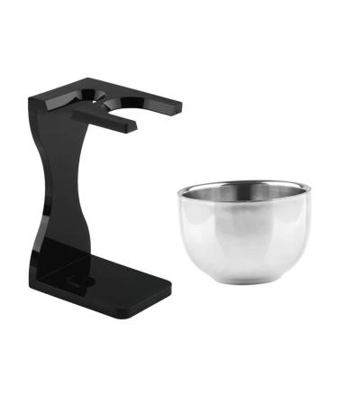 Angoily 1 set of razor set shaving stand and bowl of shaving soap bowl shaving plane holder razor plane stand bar razor razor for men holder for razor brush beard stand dad