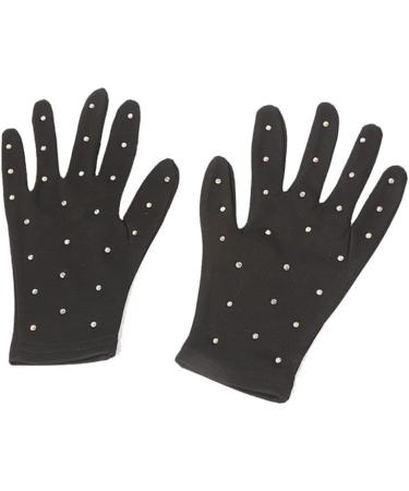 Guangcailun Fashion Figure Skating Gloves - Breathable UV Protection & Crystal Design for Cycling & Outdoor Performance - Buy Online on SooperMarket.com