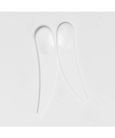 ZEJIA 100 PCS Mini Makeup Mask Spatula - White Plastic Cosmetic Spoon for Mixing and Sampling - Buy Online on SooperMarket.com