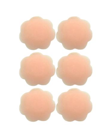 FZBNSRKO 3 Pairs Plum Blossom Women Girls Silicone Reusable Adhesive Nipple Cover Breast Pads Gel Petals Pasties Bra Pads